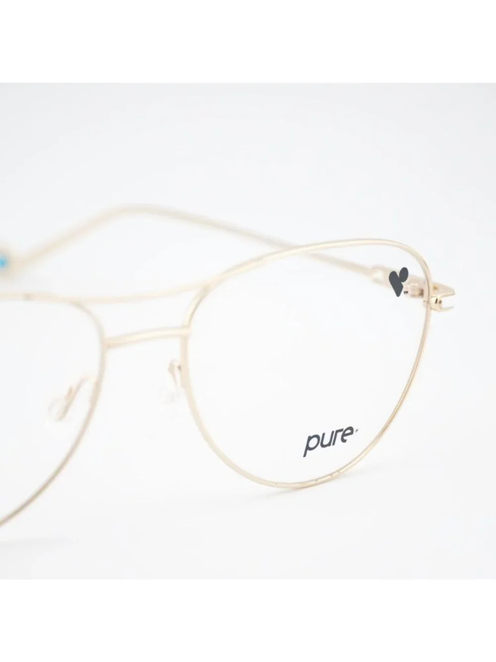 Pure P-5024 N 719 Eyeglasses Gold 56mm Square Frame